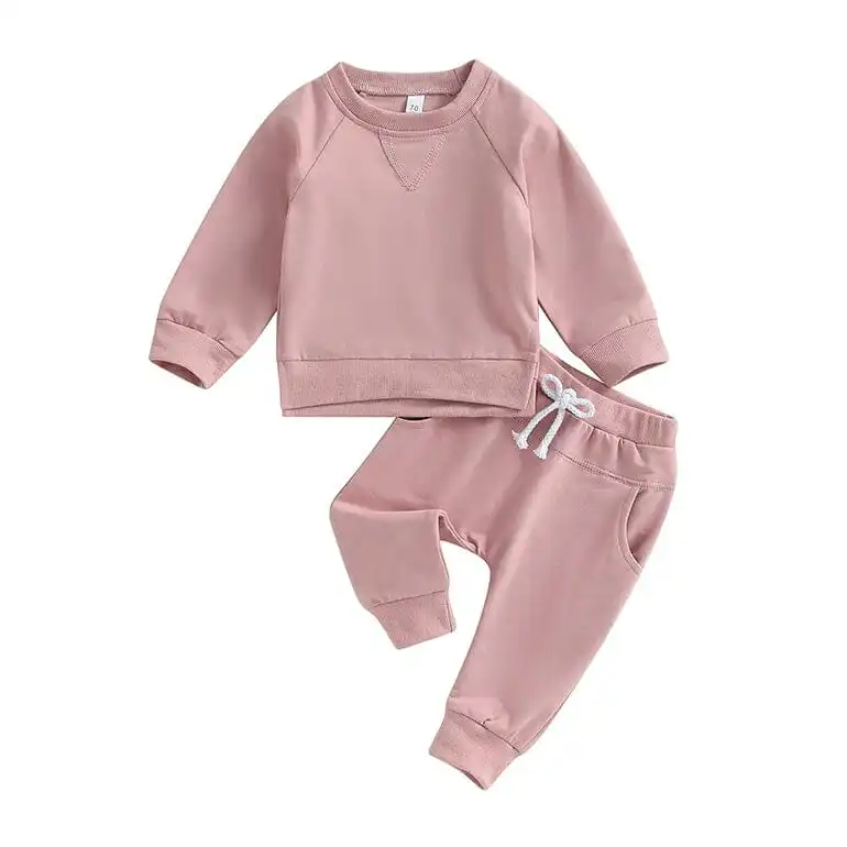 Solid Long Sleeve Baby Set