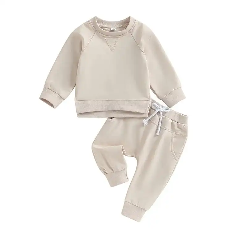 Solid Long Sleeve Baby Set