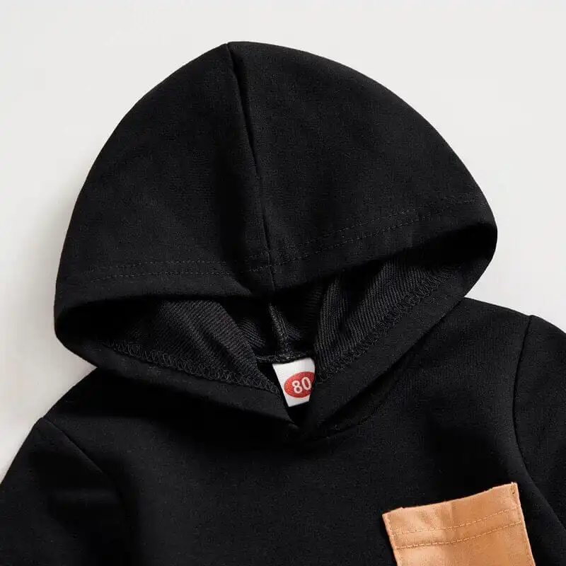 Black Camo Hooded Baby Set