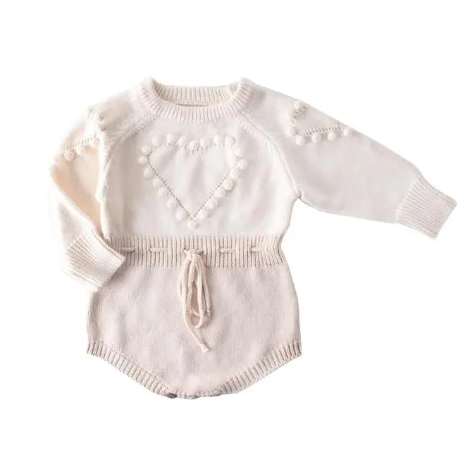 Heart Knitted Baby Romper
