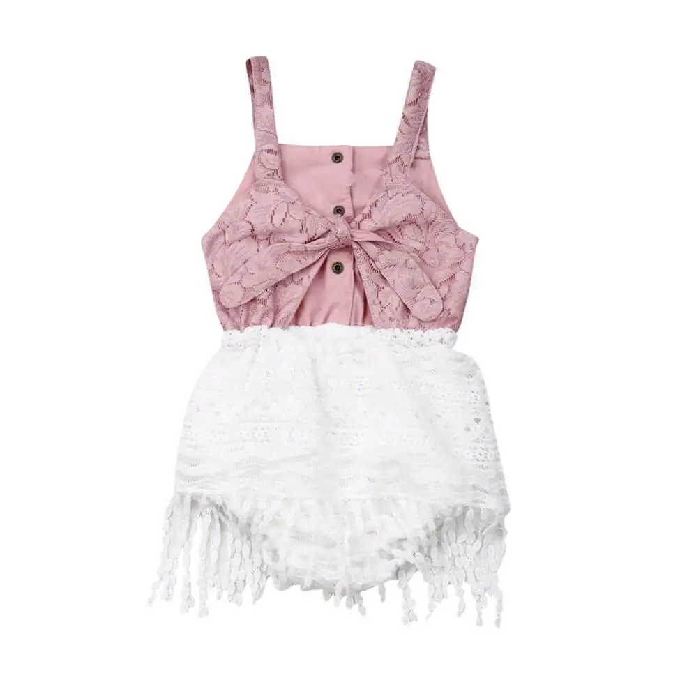Boho Lace Baby Romper