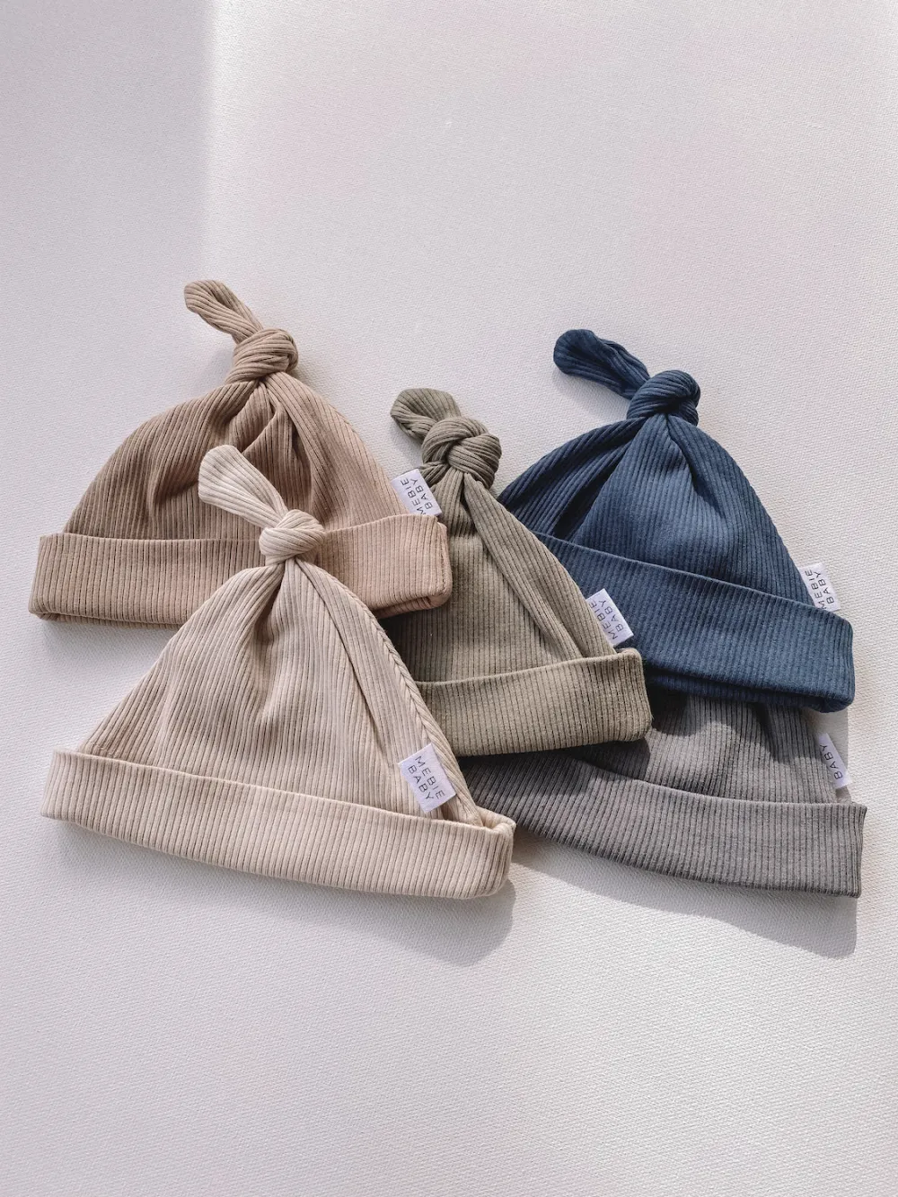 ribbed knot hats