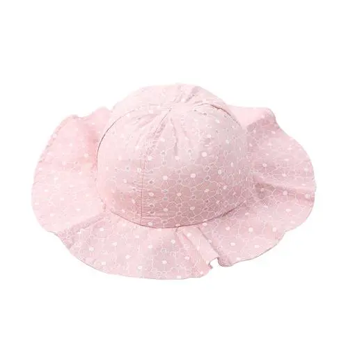 Girls Pink Dotted Hat
