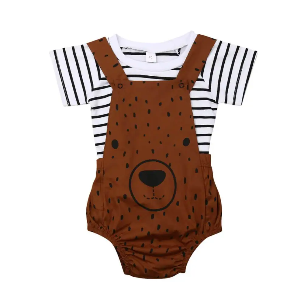 Striped Bear Baby Set