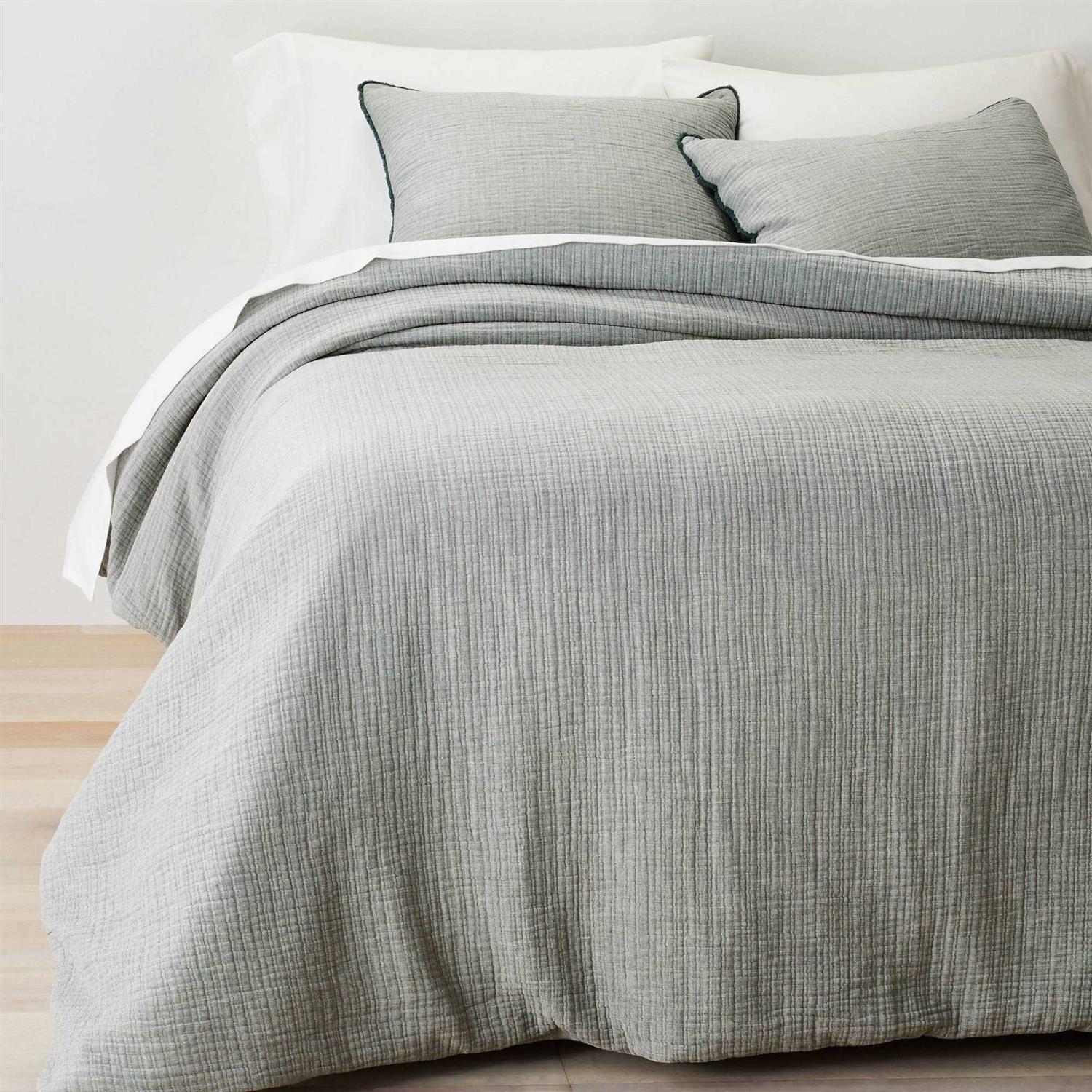 Casaluna Textured Chambray Cotton Sham Set