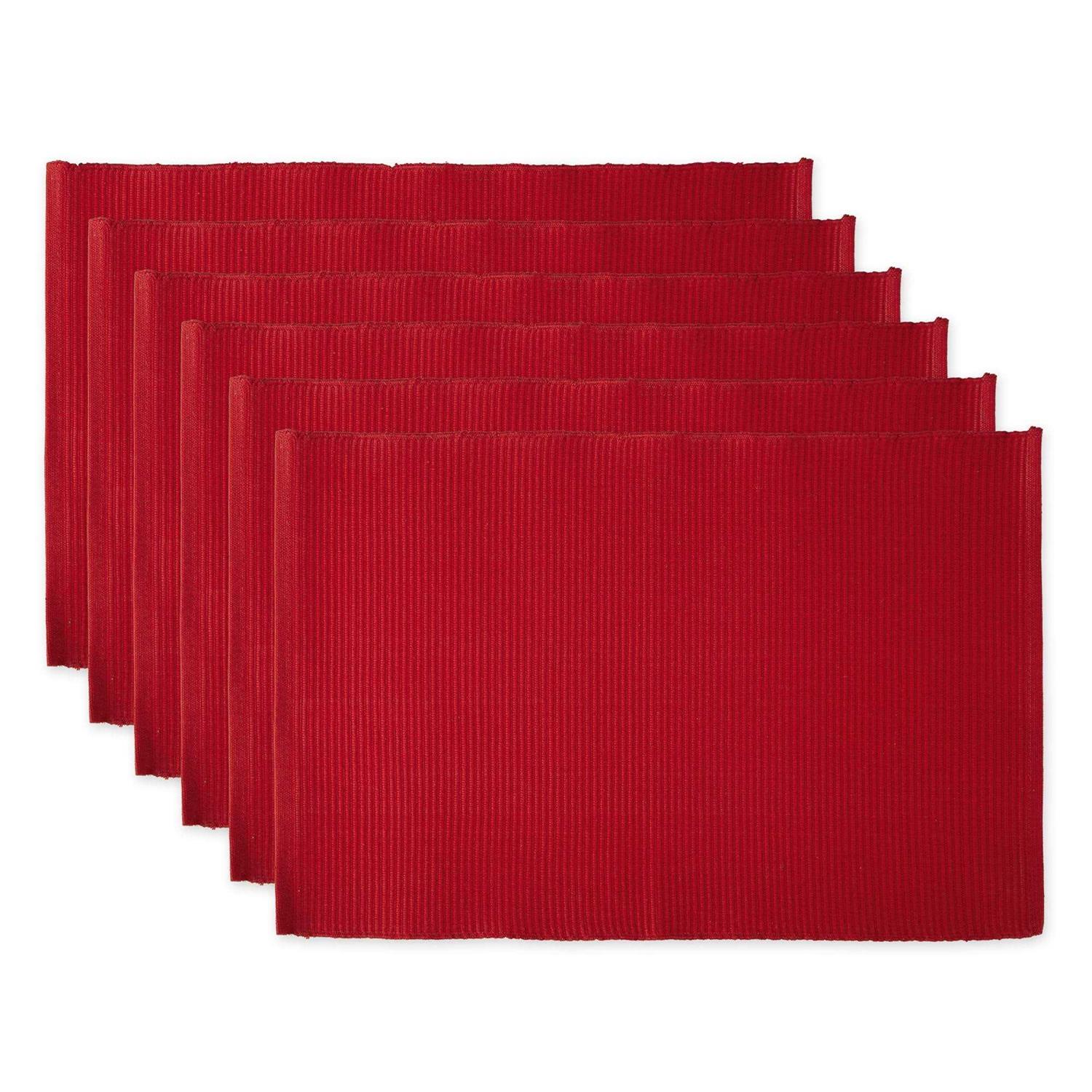 DII Ribbed Placemat Set 6