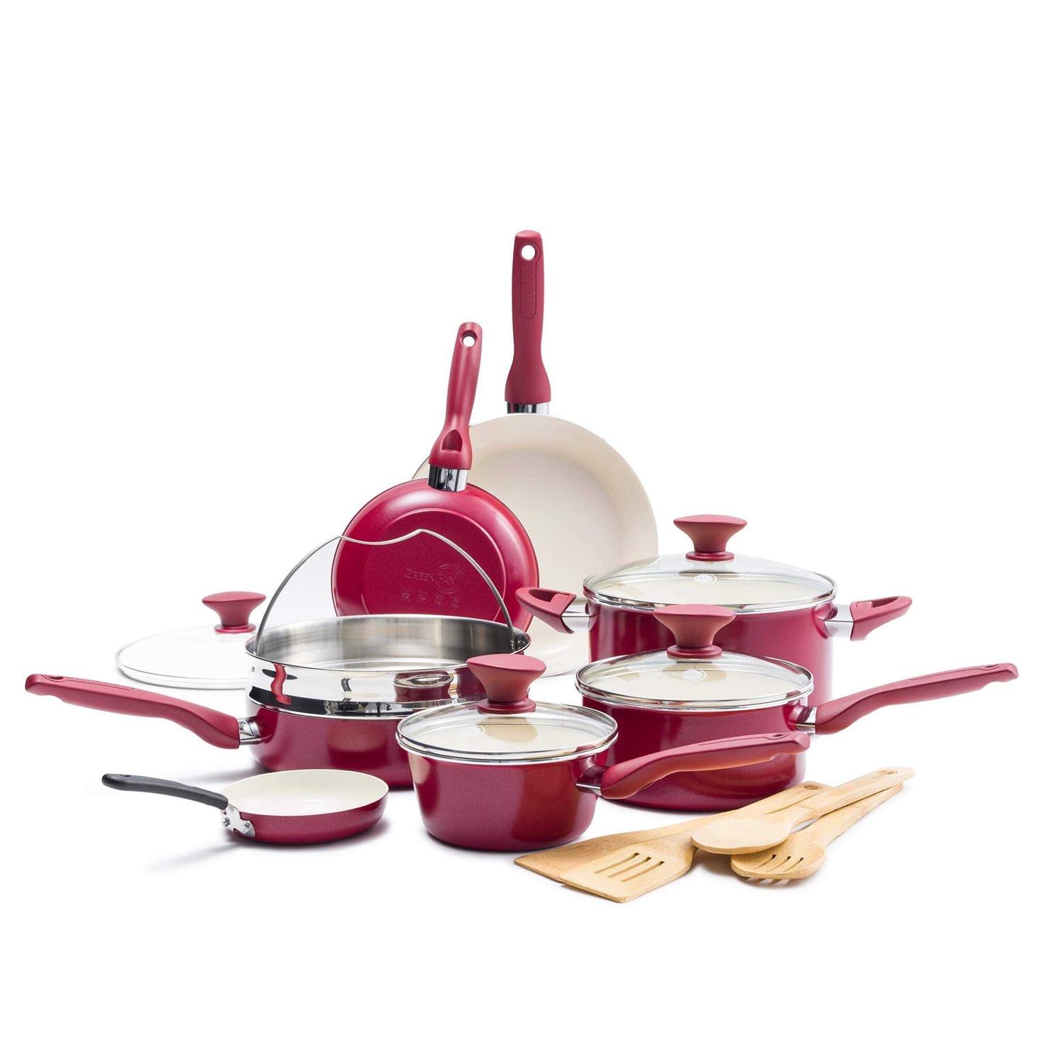 GreenPan Rio 16-Piece Ceramic Nonstick Cookware Set
